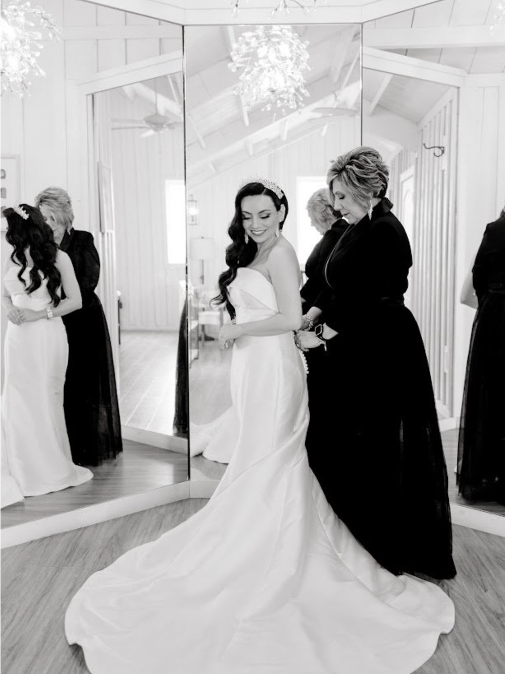 Maggie Sottero Strapless Satin Trumpet Wedding Gown in White - Picture 4 of 4